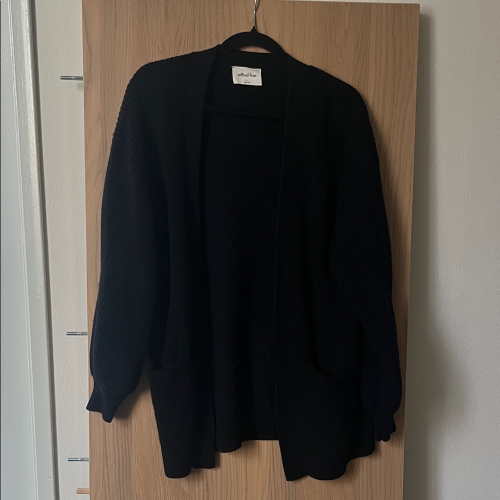 Wilfred Free Black Cardigan Sweater